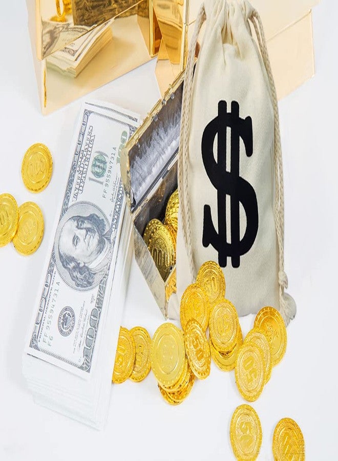 Eylola 8pack 6.3 x 9 Inches Money Bags Money Bags Decor for Party Money Bag Dollar Sign Carrying Sack for Toy Party Favor, Bank Robber Pirate Cowboy Cosplay Theme Party - Image 4